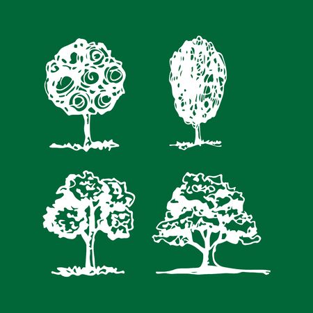 Hand Draw Tree Icon Illustration designのイラスト素材