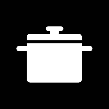 Saucepan icon, Kitchen pan icon Illustration designのイラスト素材