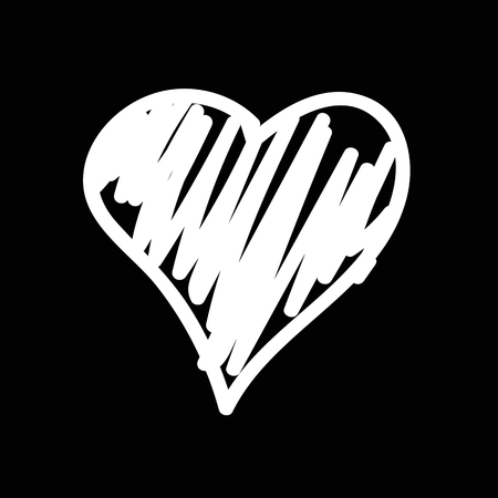 Heart icon sketches Illustration designのイラスト素材