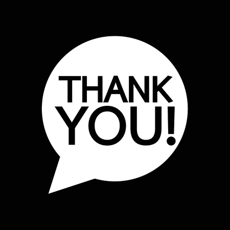 Thank you sign icon Speech bubble Illustration designのイラスト素材
