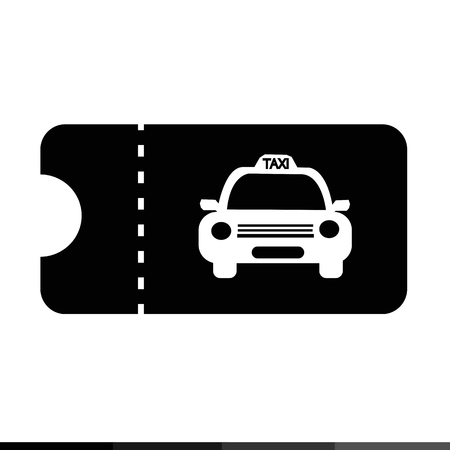 taxi ticket icon illustration designのイラスト素材