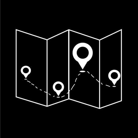 Map icon illustration designのイラスト素材
