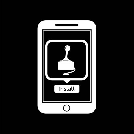 icon of smart phone mobile game application illustration designのイラスト素材