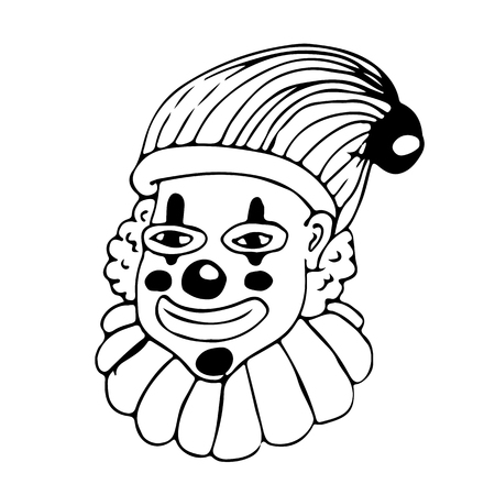 clown hand draw doodle illustration designのイラスト素材