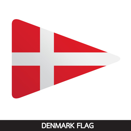 Denmark flag design illustrationのイラスト素材