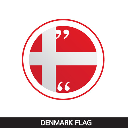 Denmark flag design illustrationのイラスト素材