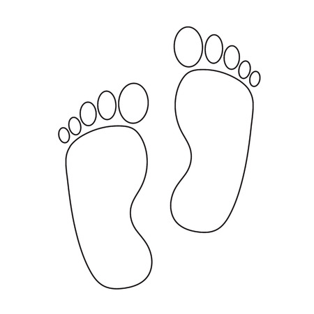 foot print icon illustration designのイラスト素材