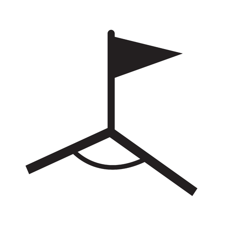 Corner flag icon illustration designのイラスト素材
