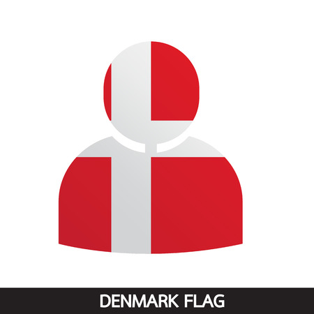Denmark flag design illustrationのイラスト素材
