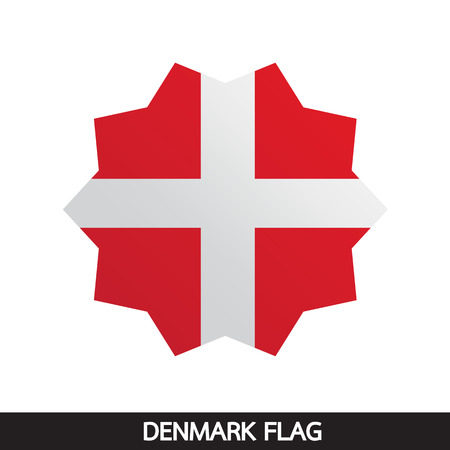Denmark flag design illustrationのイラスト素材