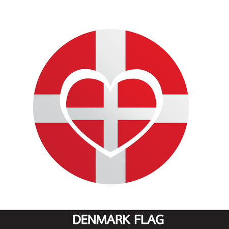 Denmark flag design illustrationのイラスト素材