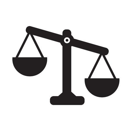Balance sign Scale icon illustration designのイラスト素材