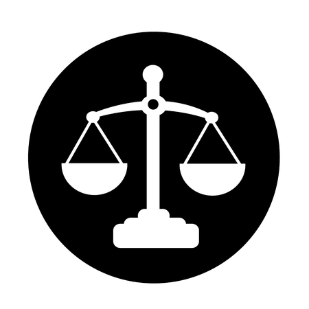 Scales of justice icon illustration designのイラスト素材