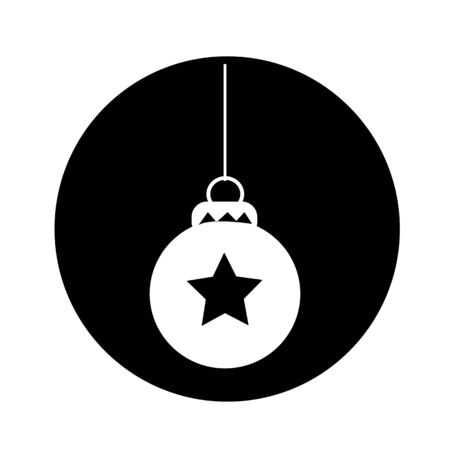 Christmas Ornament Ball icon illustration designのイラスト素材