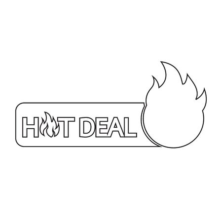 hot deal icon illustration designのイラスト素材