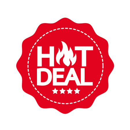 hot deal icon illustration designのイラスト素材