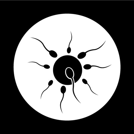 Human sperm cell icon illustration designのイラスト素材