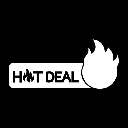 hot deal icon illustration designのイラスト素材