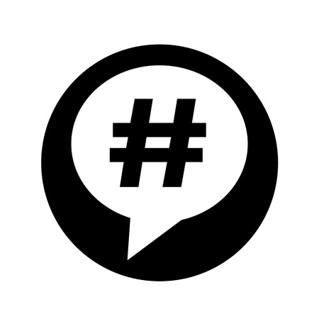 hashtag icon illustration designのイラスト素材