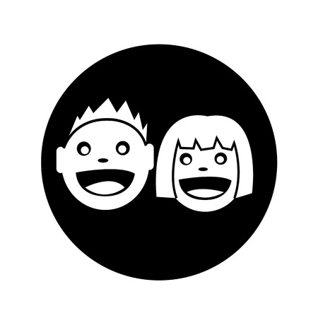 kid icon illustration designのイラスト素材