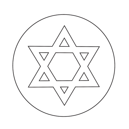 Star David iconのイラスト素材