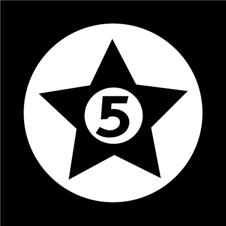 five star Hotel Iconのイラスト素材