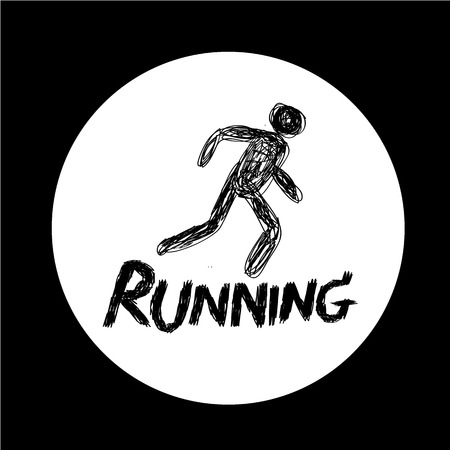 Running man icon.のイラスト素材