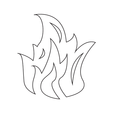 Fire Flame icon vector illustrationのイラスト素材