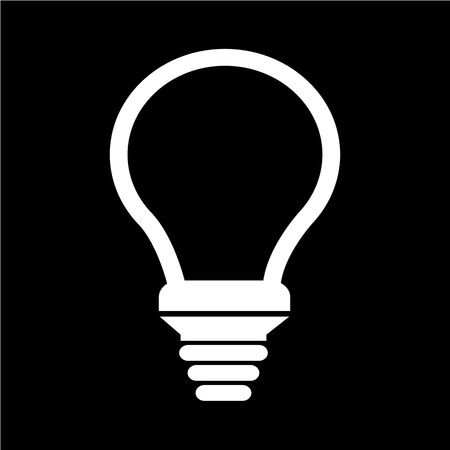 Bulb icon in black background.のイラスト素材