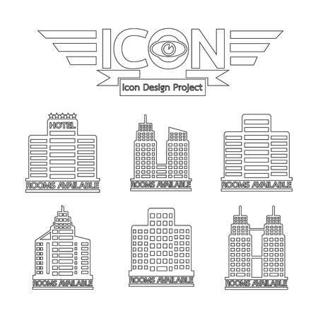 Hotel Rooms Available iconのイラスト素材