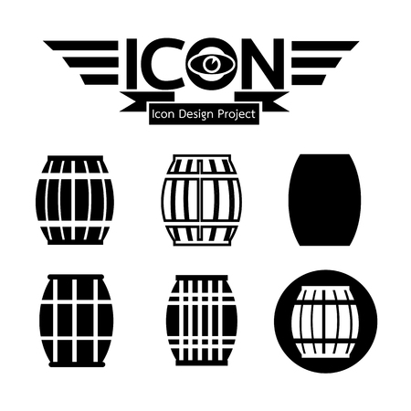 Wooden Beer Keg Iconのイラスト素材