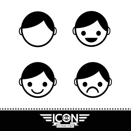 people emotion iconのイラスト素材