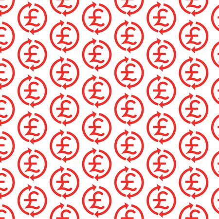 Pattern background Money Pound Icon GBP currency symbolのイラスト素材