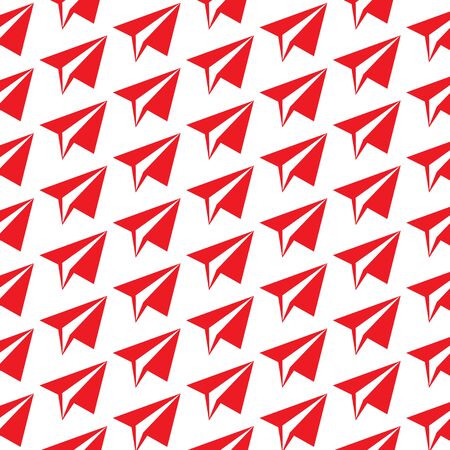 Pattern background Paper plane iconのイラスト素材