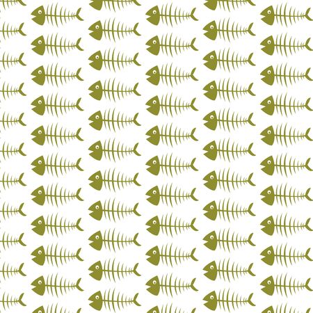 Pattern background Fish skeleton iconのイラスト素材
