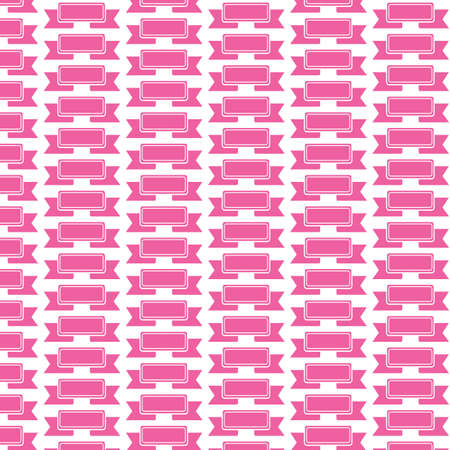 Pattern background ribbon banner iconのイラスト素材
