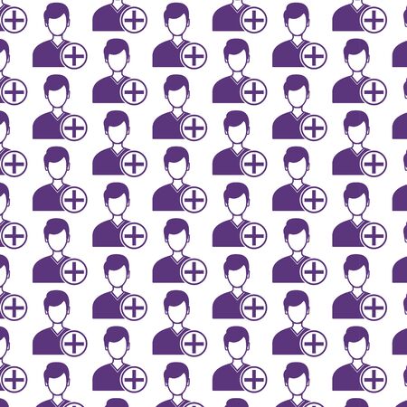 Pattern background Person symbol User sign iconのイラスト素材