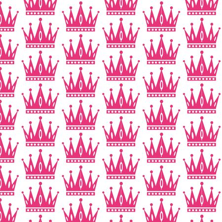 Pattern background Crown iconのイラスト素材