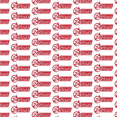 Pattern background 24 hours logo iconのイラスト素材