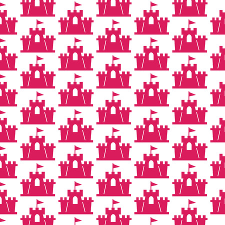 Pattern background castle iconのイラスト素材
