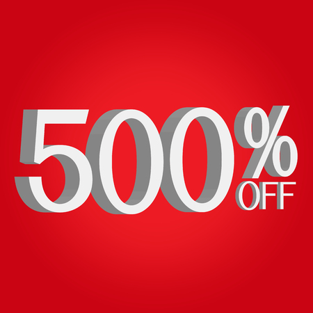 3D sale off text vector illustration.のイラスト素材