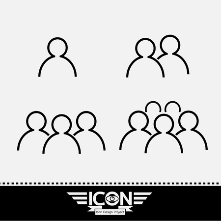 people line icon Vector illustration.のイラスト素材
