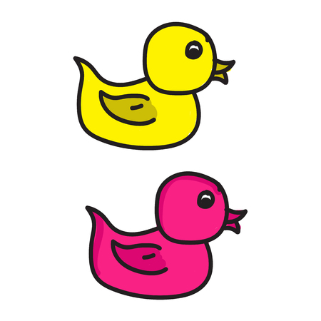 Rubber Duck  icon Vector illustration.のイラスト素材