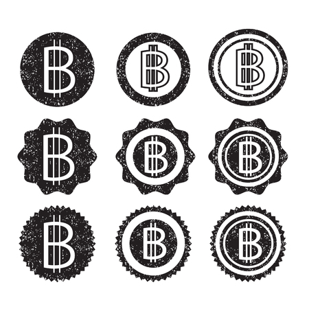 Bitcoin icon design Vector illustration.のイラスト素材