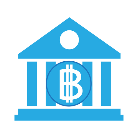Blockchain Bitcoin Crypto currency sign icon のイラスト素材
