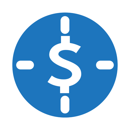 Dollar sign money icon on white background illustration.のイラスト素材
