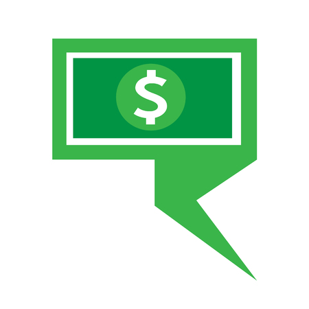 Dollar sign money icon on white background illustration.のイラスト素材