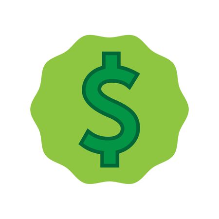 Dollar money icon on white background illustration.のイラスト素材