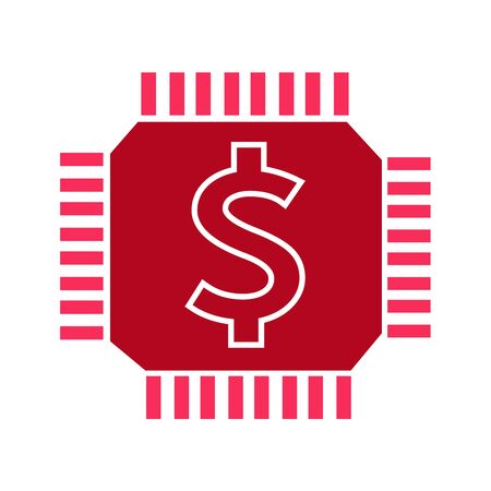 Dollar money icon on white background illustration.のイラスト素材