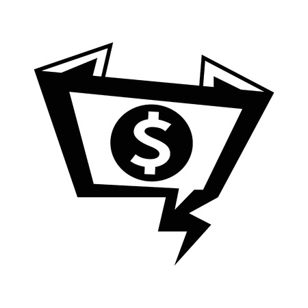 Dollar sign money icon on white background illustration.のイラスト素材
